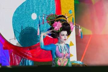 Concurso de maquillaje corporal del Carnaval de Las Palmas de GC (Foto Antonio Rico)
